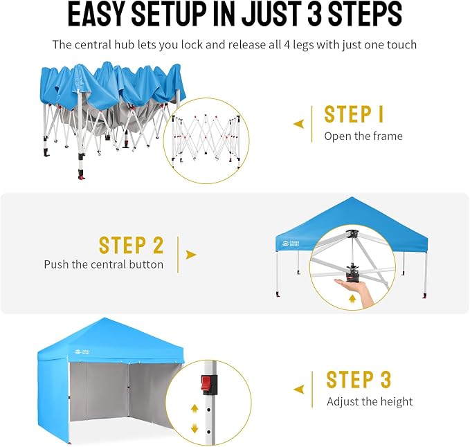 CROWN SHADES 10X10 Comercial Instant Canopy Pop Up Tent - Image 6
