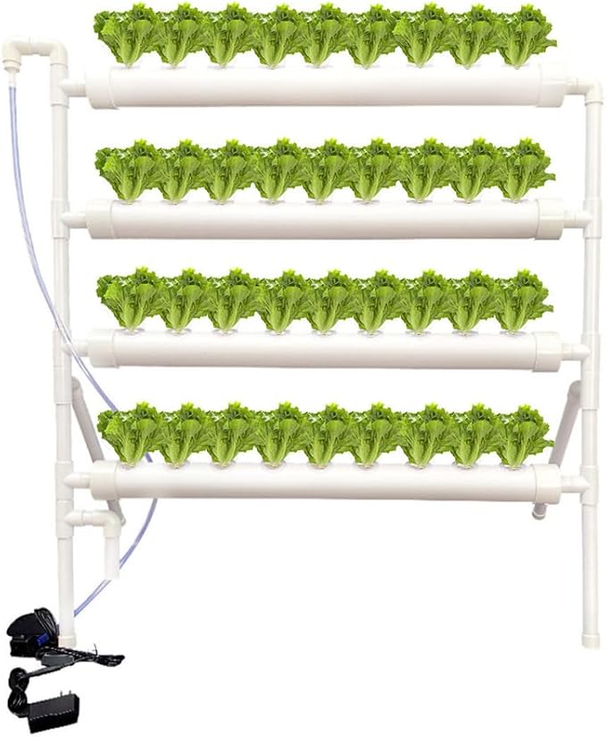 Hydroponic Plant Growing System – 36-Site PVC Indoor Garden Tower by NOVAMART