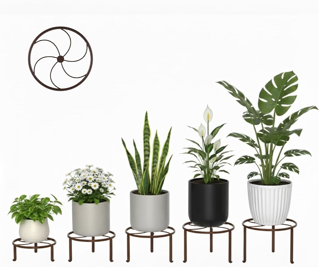 5 PackHeavy Duty Rack for Planter, Anti-Rust Flower Pot Stand Holder for - Image 2