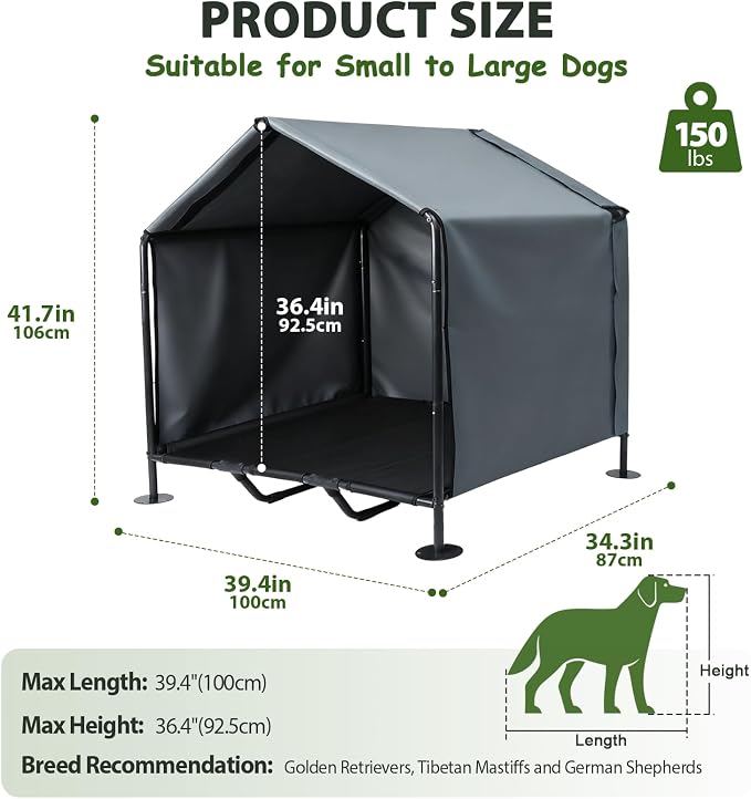 Large Dog House with Bed - Image 2