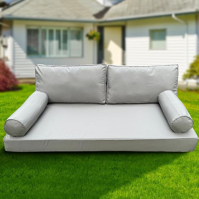 Outdoor Daybed Cushion Cover Twin, Daybed Mattress Bolster Pillow Fitted Sheet - Image 3