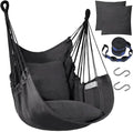 Halalona Hammock Chair Hanging Hammock Chair Rope Swing 2 Cushions by Halalona