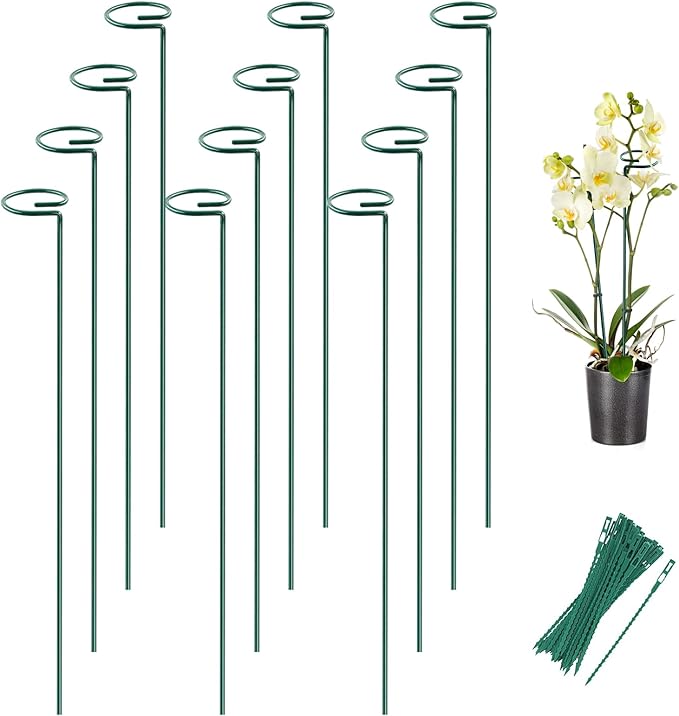 Joyhalo 12 Pack Plant Support Stakes 24 Inch, Plant Stakes, Flower Stakes by Joyhalo