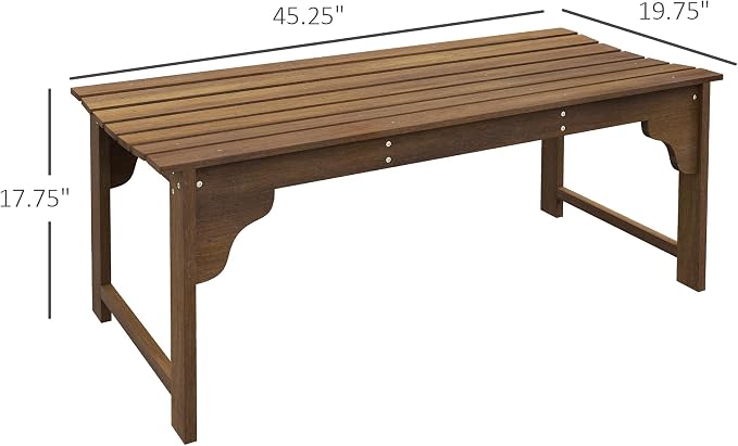 Outsunny Wooden Garden Bench, Outdoor Park Bench - Image 3