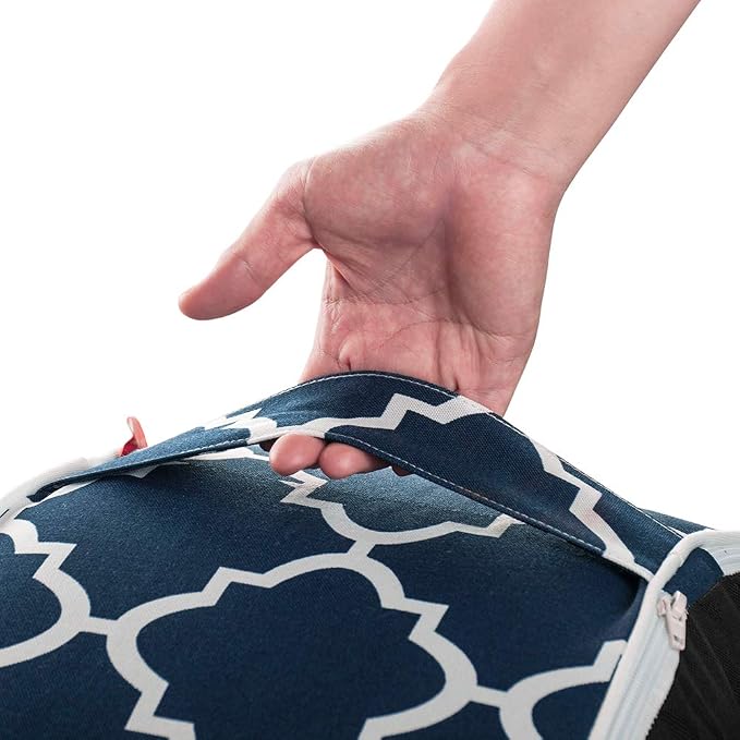 Outdoor/Indoor Inflatable Ottoman Pouf D20 xH9, All Weather Round Footstool - Image 4