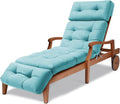 Waterproof Long Lounger Chair Cushion Outdoor Chaise Lounge Chair Cushionswith by Unknown