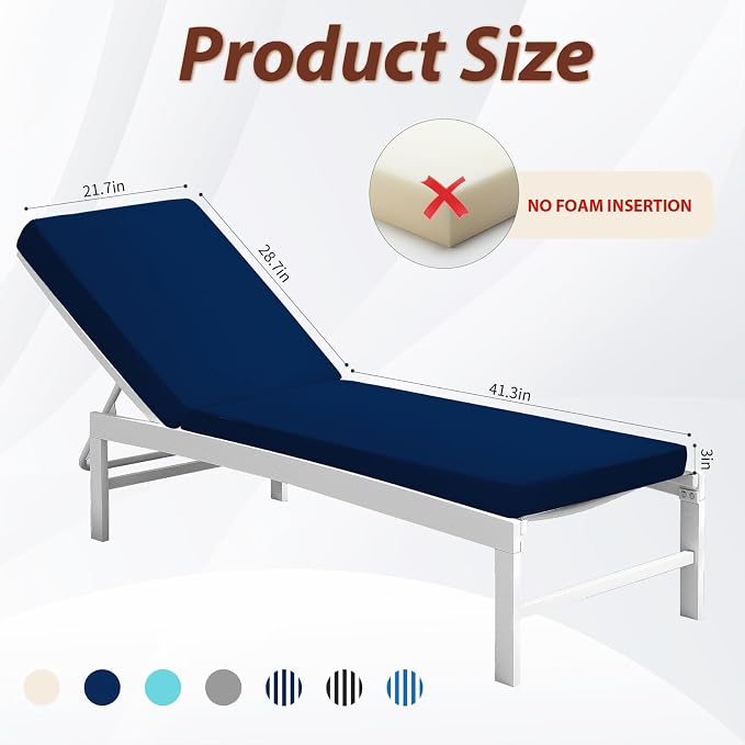 Outdoor Chaise Lounge Cushions Covers - Image 3