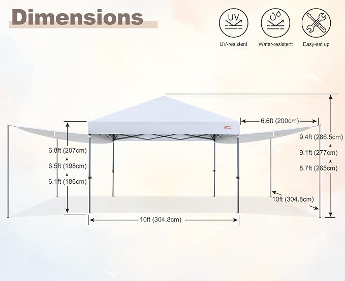 MASTERCANOPY Pop Up 10x10 Canopy Tent - Image 3
