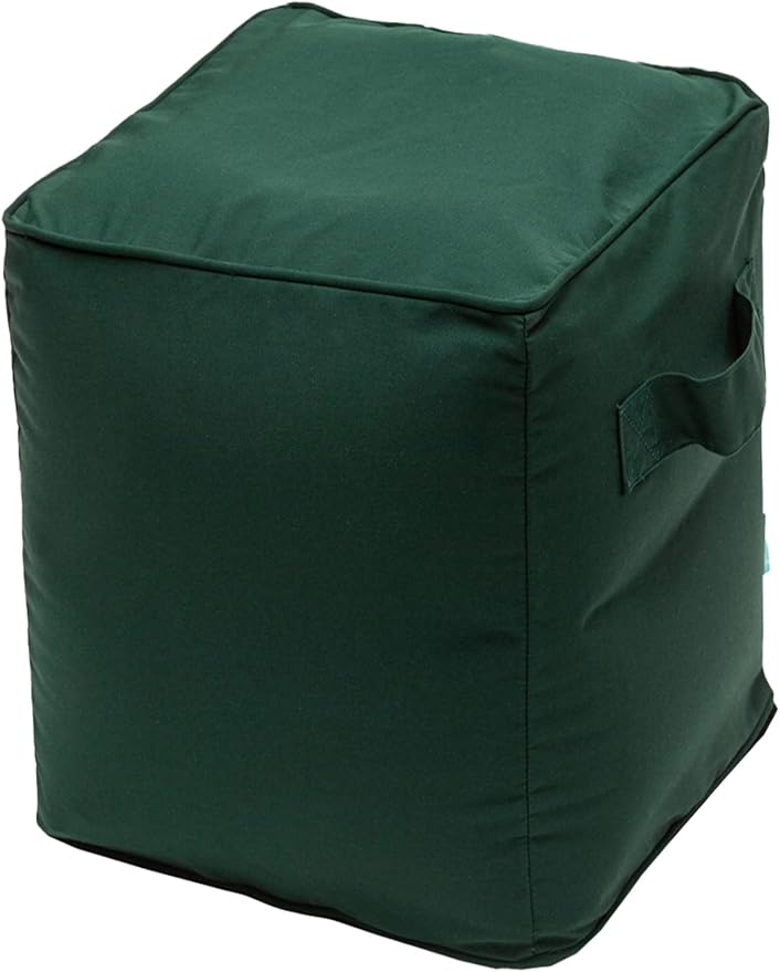 QILLOWAY Indoor/Outdoor Inflatable Stool, Ottoman Pouf Cube 16", All Weather - Image 3