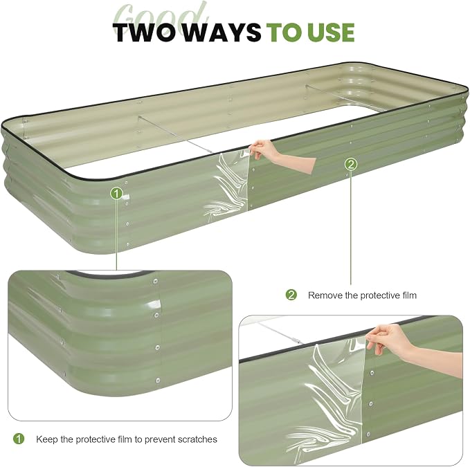 5-in-1 Adjustable Raised Garden Bed Kit | Galvanized Planter Boxes - Image 8