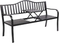 VINGLI 59" Outdoor Metal Bench Patio Bench by VINGLI