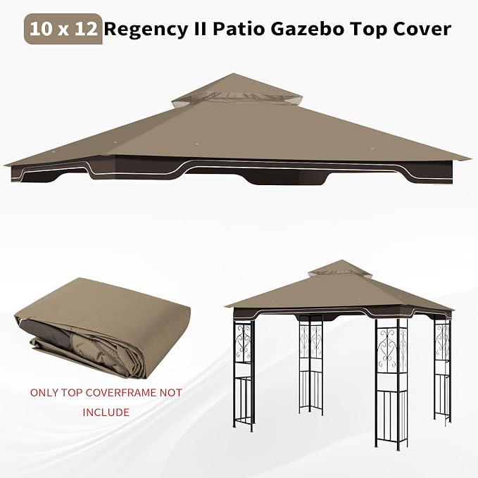 Replacement Gazebo Canopy for 10 x 12 Regency II Patio Gazebo Model L-GZ798PST - Image 5