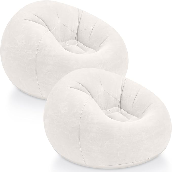 Realspring Inflatable Bean Bag Chairs Outdoor Blow up Camping Chairs Inflatable by Realspring