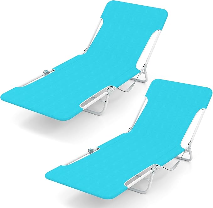 GYMAX Tanning Chair, 330lbs Capacity & Shoulder Strap, Portable Layout by GYMAX