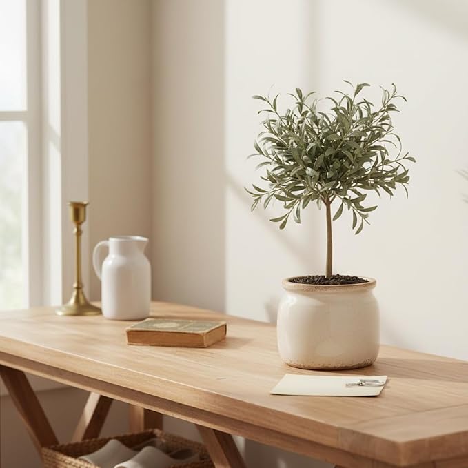 Ceramic Planter & Vase for Wabi Sabi Decor, 6.29 Inch Nordic Minimalist Flower - Image 6