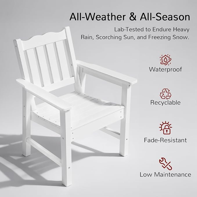 Stoog 3 Piece Patio Dining Sets, All-Weather Patio Chairs - Image 5