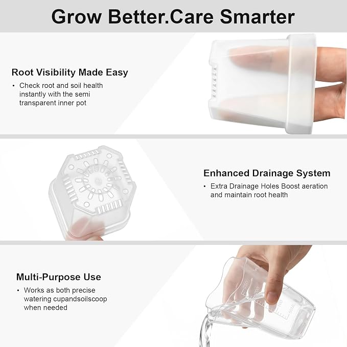 QCQHDU 2 Inch Mini Self Watering Pots - Image 4
