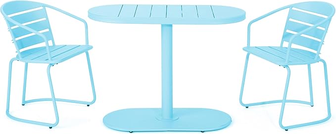 Christopher Knight Home Adley Outdoor Bistro Set, 3-Piece Bistro Table and - Image 2