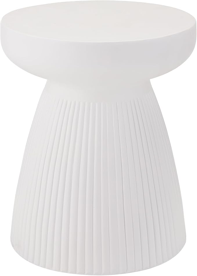 Christopher Knight Home Luce Round Side Table, Outdoor Concrete End Table - Image 5