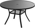 VICLLAX 47.2" Outdoor Round Patio Table by HOME