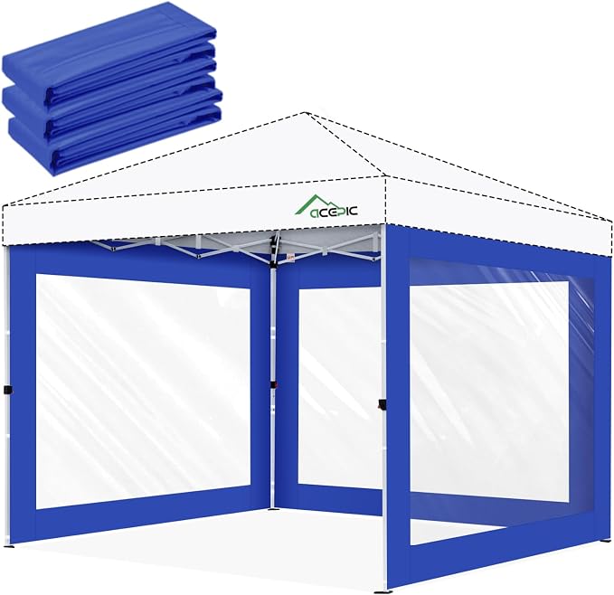 Clear Canopy Sidewalls for 10x10 Pop Up Tent, Transparent Window Curtain Cloth by Unknown