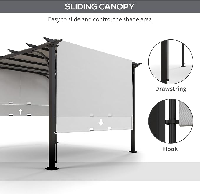 Outsunny 10' x 10' Patio Pergola - Image 4