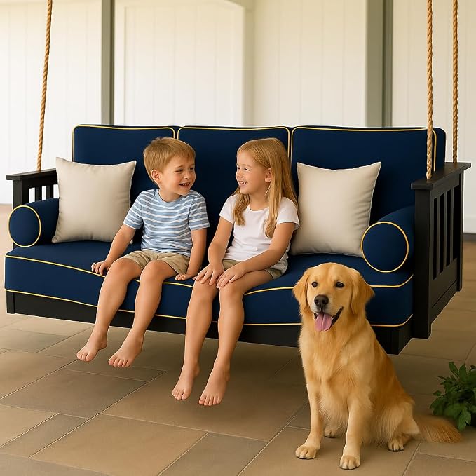 Outdoor Twin Daybed Cushion Set, 8-Piece Patio Swing Bed Mattress - Image 2