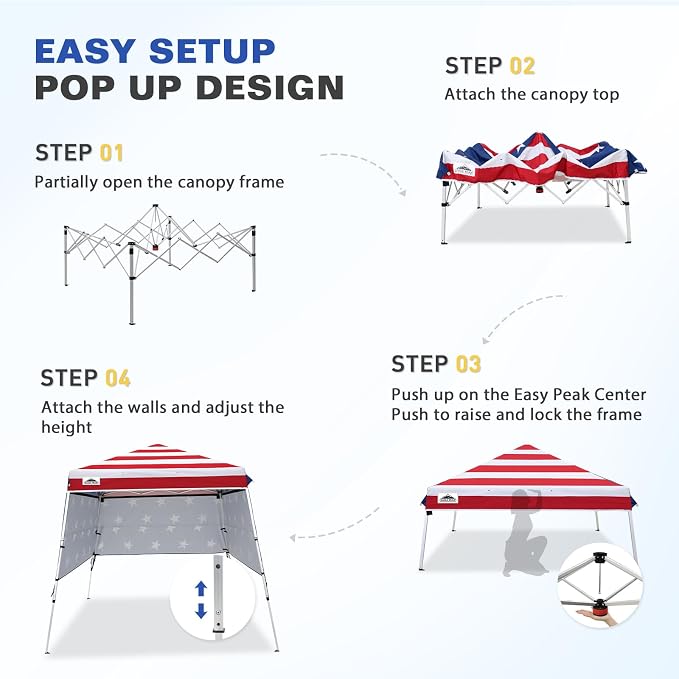 EAGLE PEAK Day Tripper 8x8 Aluminum Super-Lightweight Pop Up Canopy - Image 6