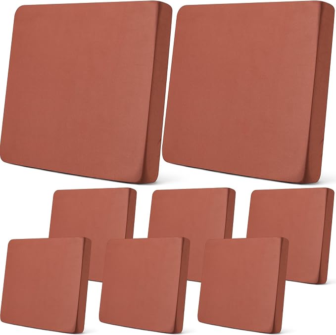 Newwiee 8Pcs Patio Cushion Covers Stretch Outdoor Cushion Cover Replacement by Newwiee
