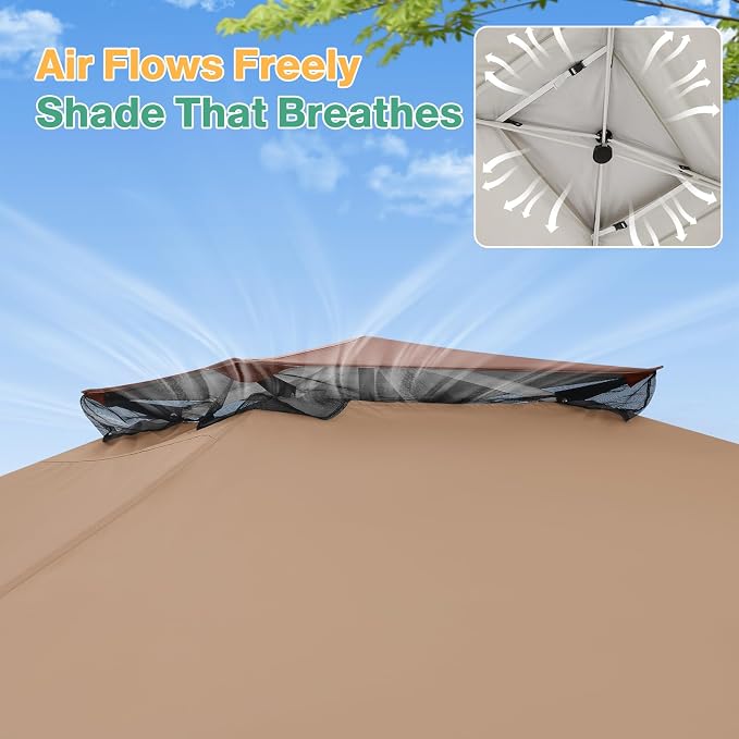 C0BIZI Gazebo 10x15 Pop up Canopy, Gazebos on Clearance-Canopy Tent - Image 3