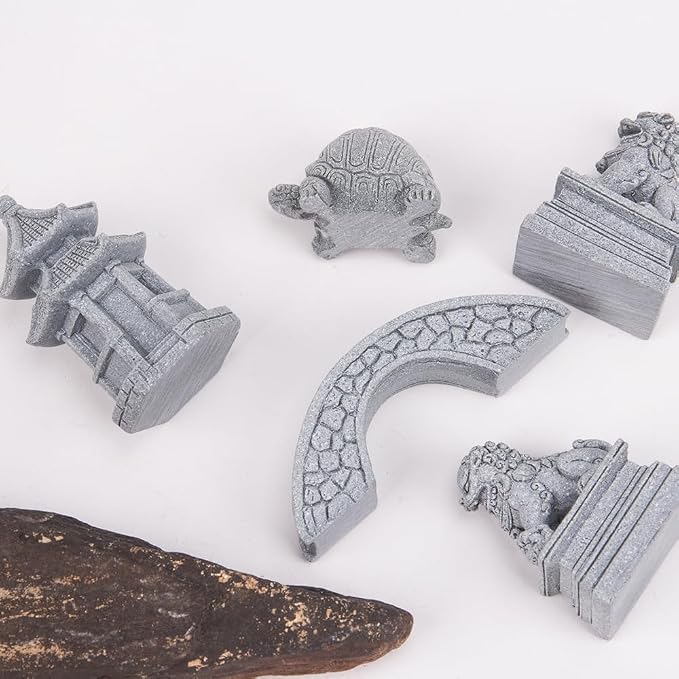 ZORZA 1Set Mini Chinese-Style Sandstone Figurines Enchanting Garden Bridge - Image 7