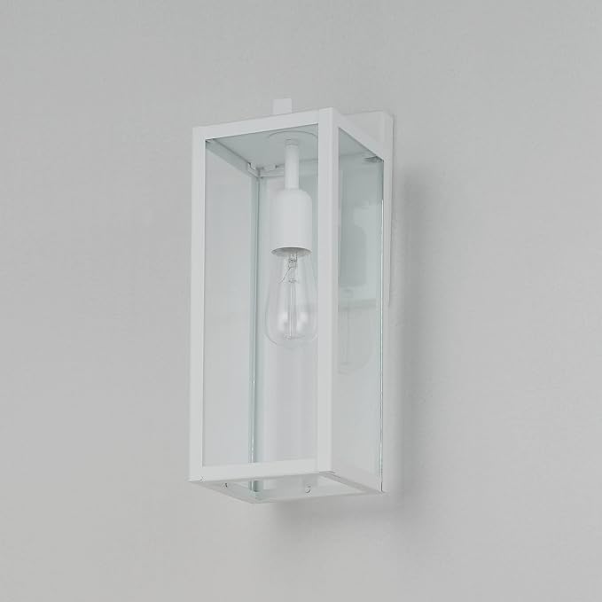 GLOBE Electric 44836 Bowery 1-Light Outdoor Indoor Wall Sconce, Matte White - Image 7
