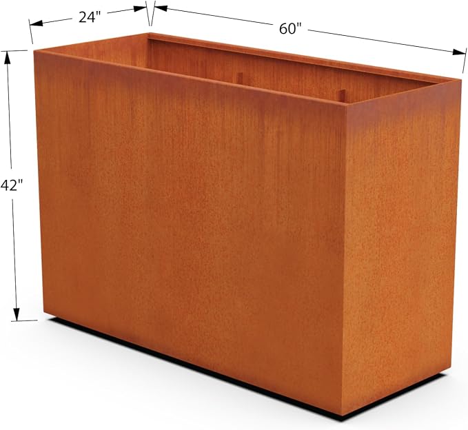 Plantercraft Extra Large Corten Steel Planter, Made in USA - Image 5