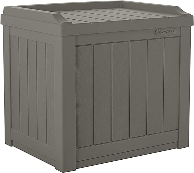 Suncast 22 Gallon Indoor or Outdoor Backyard Patio Small Storage Deck Box - Image 6