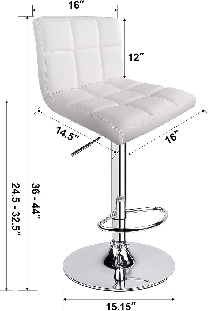 Leopard Bar Stools, Modern PU Leather Adjustable Swivel Bar Stool - Image 3