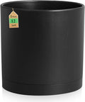 12 inch Large Deep Plant Pots for Outdoor Indoor Plants, Tall Cylinder Flower by WSMKSZ