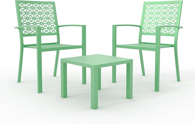 GAOMON 3 Piece Patio Bistro Set, Outdoor Patio Furniture Set by GAOMON
