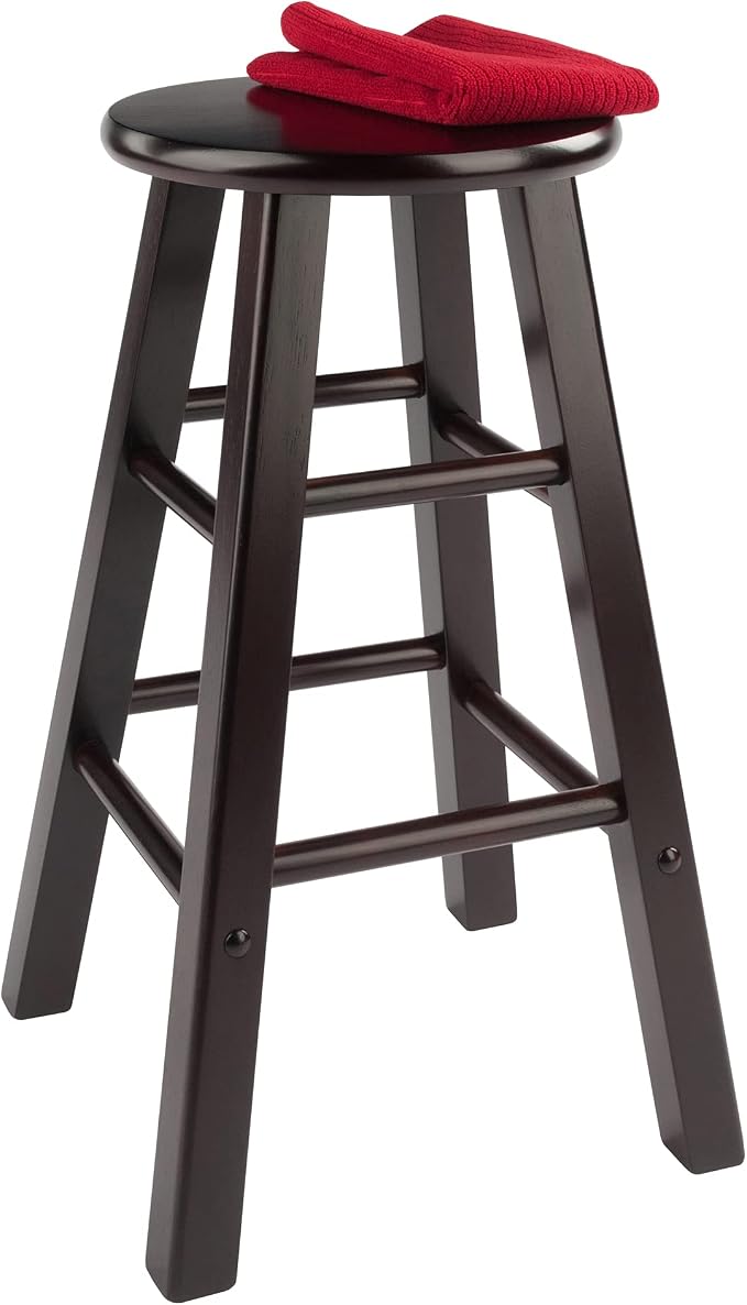 Winsome Element 2-Piece Counter Stool Set, Classic Backless Bar Chairs - Image 3
