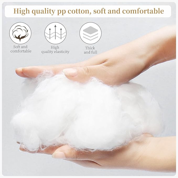 Twin Size Pillow & Bolster Cushion PP Cotton Fiberfill Inserts Replacement Set - Image 4