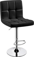 Yaheetech Single Bar Stool, Adjustable PU Leather Swivel Barstools, Modern by Yaheetech