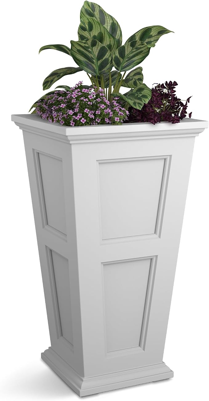 Mayne Fairfield 40-Inch Tall Planter – Weather-Resistant Indoor/Outdoor Garden by Mayne