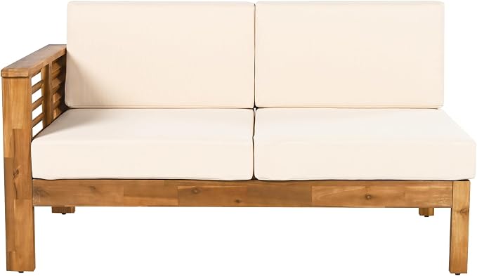 Christopher Knight Home Havets 81.25" Sectional L Shaped Sofa, 4 Pieces Acacia - Image 9