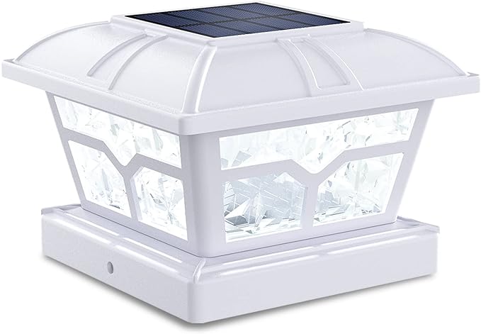 SIEDiNLAR Solar Post Cap Lights Outdoor 2 Color Modes 8 LEDs by Siedinlar