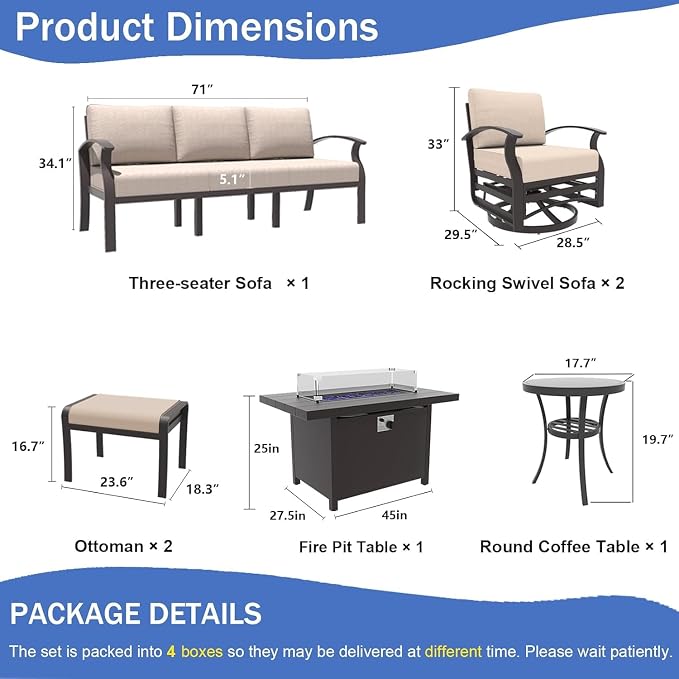 Kullavik Aluminum Patio Furniture Set - Image 2