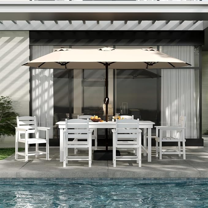 Outdoor HDPE Dining Set 5 Pieces, Patio Table - Image 2