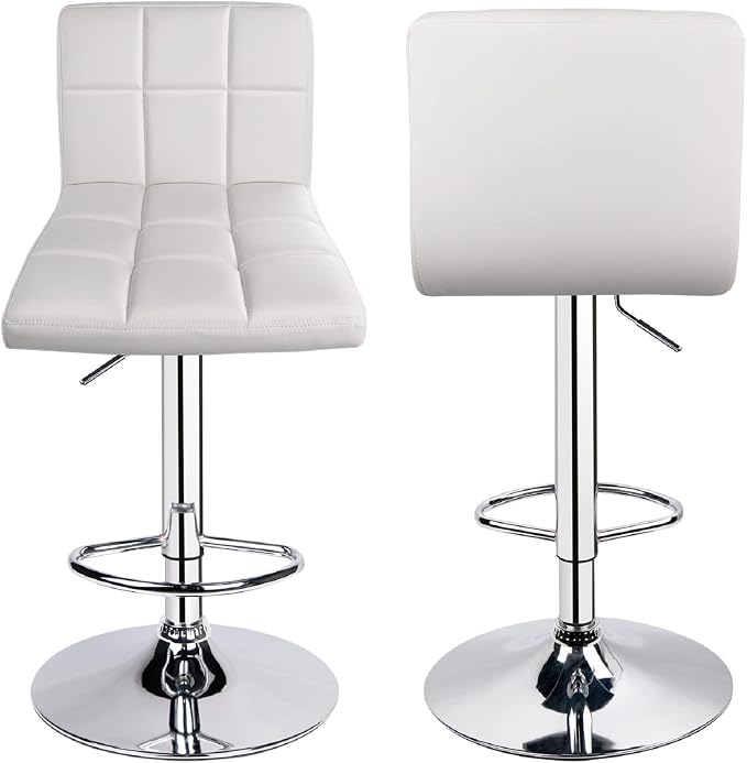 Leopard Bar Stools, Modern PU Leather Adjustable Swivel Bar Stool - Image 5