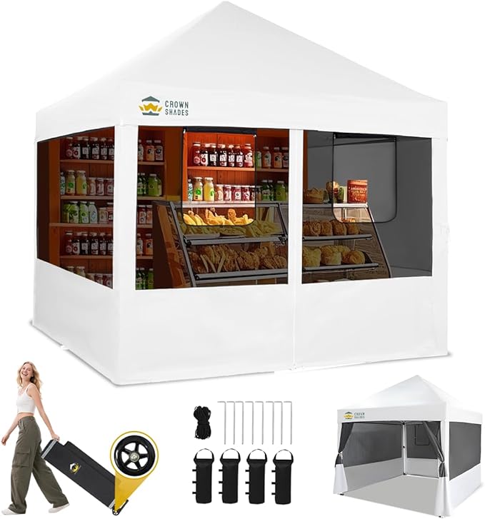 CROWN SHADES 10x10 Pop Up Canopy Tent by CrownShades