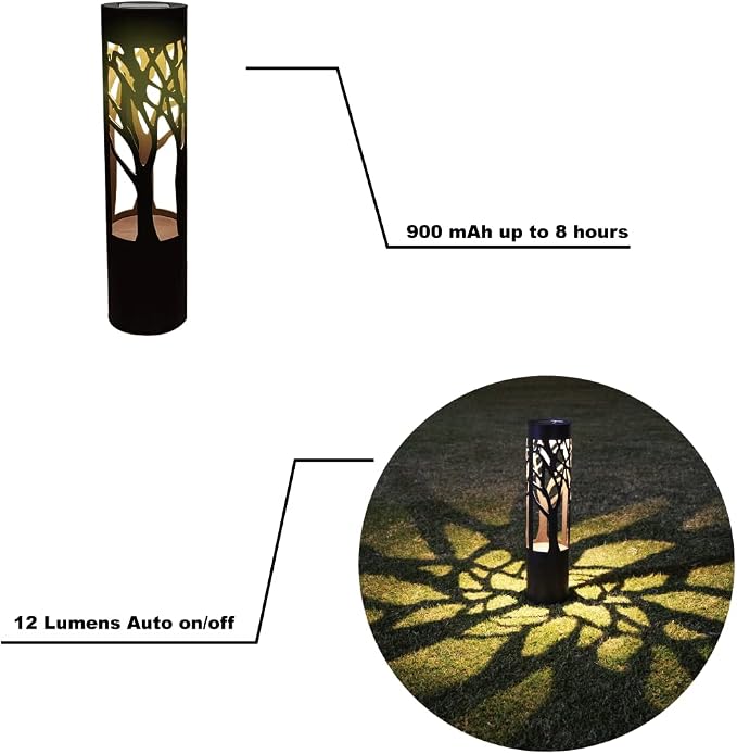 4Pack Solar Pathway Lights Outdoor, Landscape Lighting Dust to Dawn Solar Lights - Image 5
