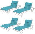 Sundale Outdoor Olefin Quilted Lounge Cushion Set of 4, Patio Foldable Chaise by SundaleOutdoor