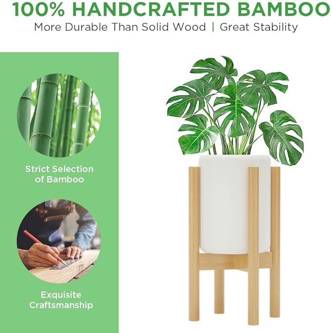 MUDEELA 2 Pack Indoor Plant Stands, 2 Tier Tall Plant Stand 30 inches, Mid - Image 5